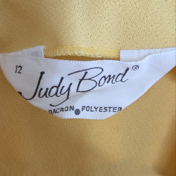 Vintage Judy Bond | Yellow Sleeveless Ruffle Tank Blouse Vtg Size 12 - Picture 2 of 4